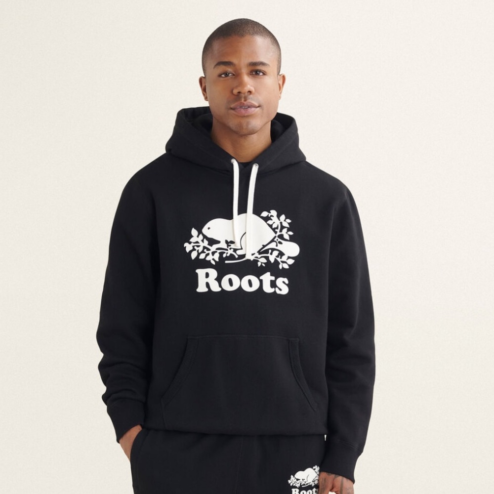 Black logo Roots hoodie